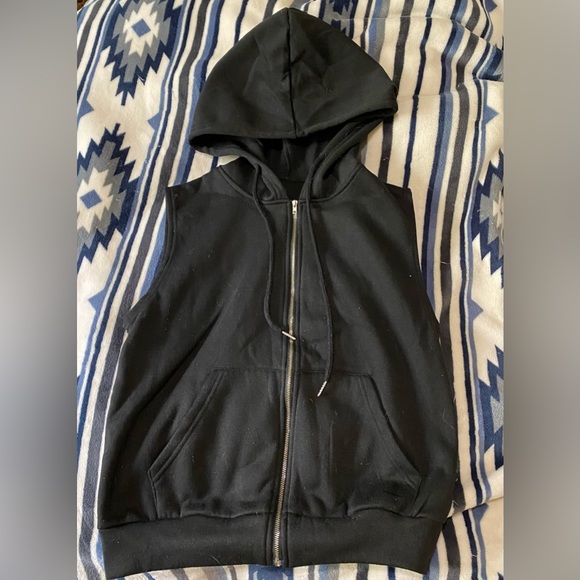 Zip-Up Longline Hooded Vest